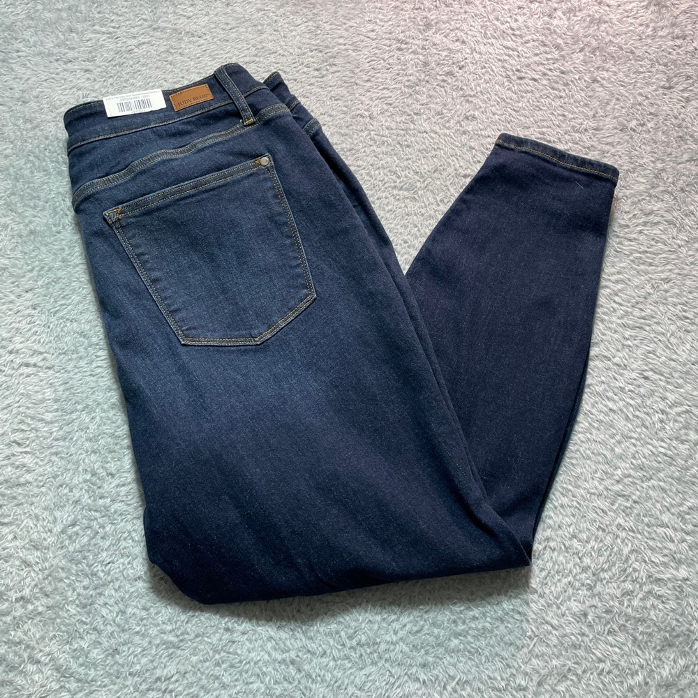 Judy Blue The Holy Grail Nondistressed Skinny Jeans Dark Wash High Waist 22W NEW